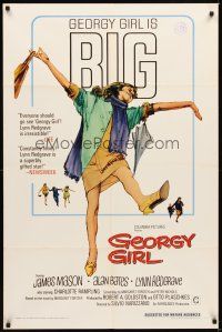 1g372 GEORGY GIRL 1sh '66 Lynn Redgrave, James Mason, Alan Bates, Charlotte Rampling!