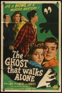 1g377 GHOST THAT WALKS ALONE 1sh '43 Arthur Lake, it's a HOWL of a murder mystery!