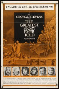 1g394 GREATEST STORY EVER TOLD 1sh '65 George Stevens, Max von Sydow as Jesus!