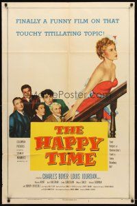 1g400 HAPPY TIME 1sh '52 Charles Boyer, Louis Jourdan, sexy Marsha Hunt!