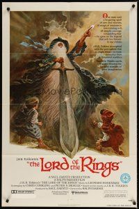 1g495 LORD OF THE RINGS 1sh '78 Ralph Bakshi cartoon, classic J.R.R. Tolkien novel, Tom Jung art!