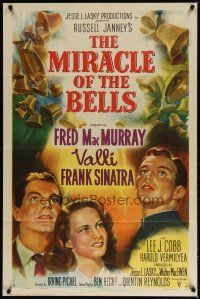 1g544 MIRACLE OF THE BELLS style A 1sh '48 art of Frank Sinatra, Alida Valli & Fred MacMurray!