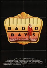 1g671 RADIO DAYS 1sh '87 Woody Allen, Seth Green, Dianne Wiest, New York City!