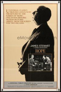 1g701 ROPE 1sh R83 James Stewart, profile image of director Alfred Hitchcock!