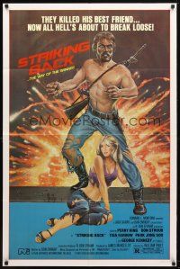 1g724 SEARCH & DESTROY 1sh '81 they killed his best friend! Cool Hescox action art!