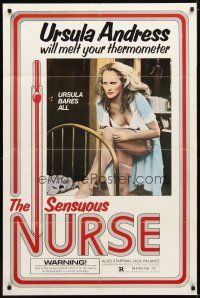 1g731 SECRETS OF A SENSUOUS NURSE 1sh '76 L'Infermiera, Ursula Andress will melt your thermometer!