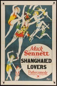 1g760 SHANGHAIED LOVERS stock 1sh '24 stone litho sexy flapper girls!