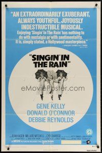 1g779 SINGIN' IN THE RAIN 1sh R75 Gene Kelly, Donald O'Connor, Debbie Reynolds, classic musical!