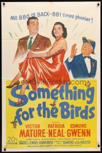 1g808 SOMETHING FOR THE BIRDS 1sh '52 Victor Mature, Patricia Neal, Robert Wise directed!