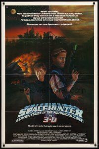 1g813 SPACEHUNTER ADVENTURES IN THE FORBIDDEN ZONE 1sh '83 art of Molly Ringwald, Peter Strauss!