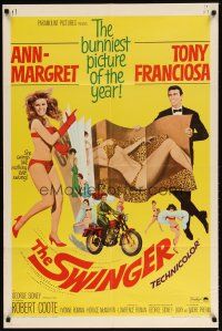 1g844 SWINGER 1sh '66 super sexy Ann-Margret, Tony Franciosa, the bunniest picture of the year!