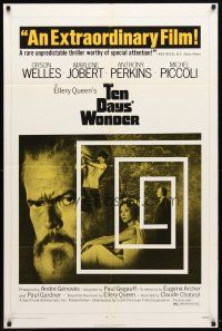 1g859 TEN DAYS' WONDER 1sh '72 Orson Welles, Marlene Jobert, Claude Chabrol
