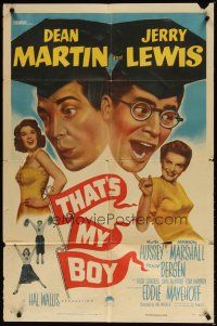 1g877 THAT'S MY BOY 1sh '51 college students Dean Martin & Jerry Lewis!