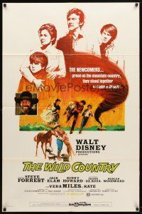 1g970 WILD COUNTRY 1sh '71 Disney, artwork of Vera Miles, Ron Howard and brother Clint Howard!