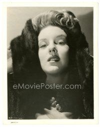 1h271 ANN SAVAGE 8x10 still '43 glamorous head & shoulders portrait wrapped in fur!