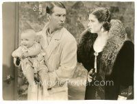 1h294 BEDTIME STORY 7x9.5 still '33 Maurice Chevalier holding Baby LeRoy by Adrienne Ames!
