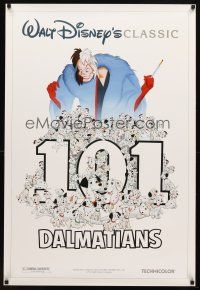 1j560 ONE HUNDRED & ONE DALMATIANS DS 1sh R91 most classic Walt Disney canine family cartoon!