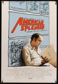 1j035 AMERICAN SPLENDOR DS 1sh '03 Paul Giamatti as Harvey Pekar, cool comic book design!