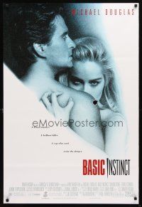 1j050 BASIC INSTINCT 1sh '92 Paul Verhoeven directed, Michael Douglas & sexy Sharon Stone!