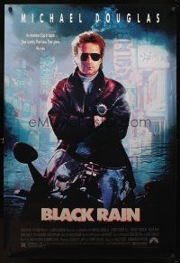 1j065 BLACK RAIN 1sh '89 Ridley Scott, Michael Douglas is an American cop in Japan!