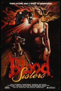 1j068 BLOOD SISTERS 1sh '87 Roberta Findlay directed, their hazing was a night to dismember!