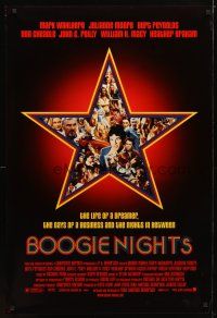 1j069 BOOGIE NIGHTS 1sh '97 Burt Reynolds, John C. Reilly, Mark Wahlberg as Dirk Diggler!