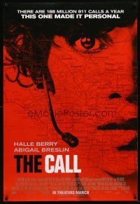 1j086 CALL advance DS 1sh '13 Abigail Breslin, cool image of 911 operator Halle Berry & map!