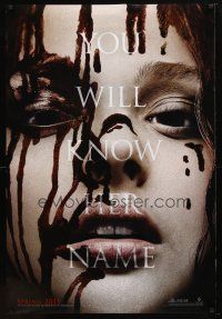 1j094 CARRIE teaser DS 1sh '13 cool image of bloody Chloe Grace Moretz in the title role!