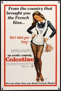 1j102 CELESTINE 1sh '74 Jesus Franco, it's true what they say about French Maids!