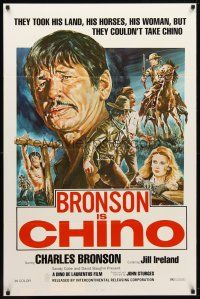 1j113 CHINO 1sh '73 Charles Bronson, Jill Ireland, Valdez il mezzosangue, cool adventure art!