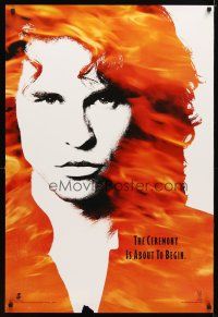 1j191 DOORS teaser DS 1sh '90 cool image of Val Kilmer as Jim Morrison, directed by Oliver Stone!