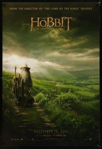 1j310 HOBBIT: AN UNEXPECTED JOURNEY teaser DS 1sh '12 cool image of Ian McKellen as Gandalf!