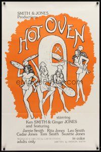 1j321 HOT OVEN 1sh '74 artwork of sexy girls making pizza wearing only aprons!