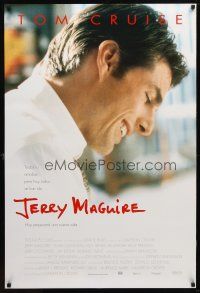 1j368 JERRY MAGUIRE Spanish/U.S. DS 1sh '96 close up of Tom Cruise, directed by Cameron Crowe!