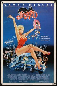 1j369 JINXED 1sh '82 directed by Don Siegel, sexy Bette Midler gambling artwork!