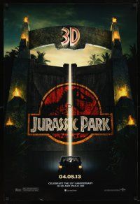 1j373 JURASSIC PARK teaser DS 1sh R13 Steven Spielberg, Richard Attenborough re-creates dinosaurs!