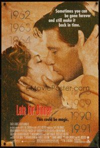 1j414 LATE FOR DINNER 1sh '91 W.D. Richter, Peter Berg, time-travelling romance!