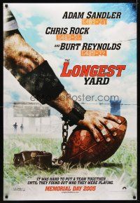 1j439 LONGEST YARD teaser DS 1sh '05 Adam Sandler, Chris Rock, Burt Reynolds, football!
