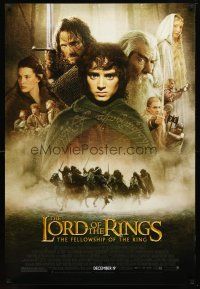 1j442 LORD OF THE RINGS: THE FELLOWSHIP OF THE RING advance 1sh '01 montage image of top cast!