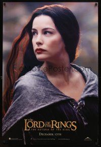 1j445 LORD OF THE RINGS: THE RETURN OF THE KING Arwen style teaser DS 1sh '03 sexy Liv Tyler as Arwen!