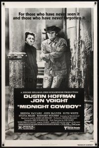 1j487 MIDNIGHT COWBOY 1sh R80 Dustin Hoffman, Jon Voight, John Schlesinger classic!