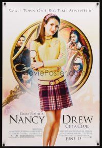 1j525 NANCY DREW advance DS 1sh '07 get a clue, pretty Emma Roberts in title role!