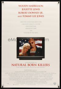 1j528 NATURAL BORN KILLERS DS 1sh '94 Oliver Stone, Woody Harrelson & Juliette Lewis on TV!