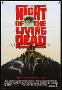1j537 NIGHT OF THE LIVING DEAD 1sh '90 Tom Savini directed, George Romero, Patricia Tallman!