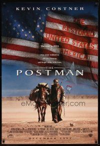 1j599 POSTMAN advance 1sh '97 cool post-apocalyptic image of Kevin Costner!