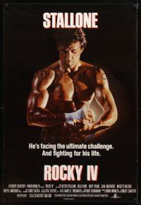 1j638 ROCKY IV int'l 1sh '85 image of champ Sylvester Stallone wrapping his hands!