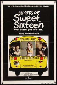 1j664 SECRETS OF SWEET SIXTEEN 1sh '74 what young, willing and able school girls don't tell!