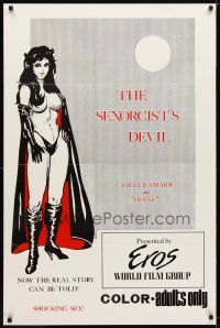 1j674 SEXORCIST'S DEVIL 1sh '74 Ray Dennis Steckler, artwork of sexy woman in cape!
