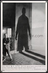 1j677 SHADOWS & FOG DS 1sh '92 cool photographic image of Woody Allen by Brian Hamill!