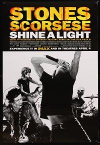 1j684 SHINE A LIGHT advance DS 1sh '08 Martin Scorcese's Rolling Stones documentary, concert image!